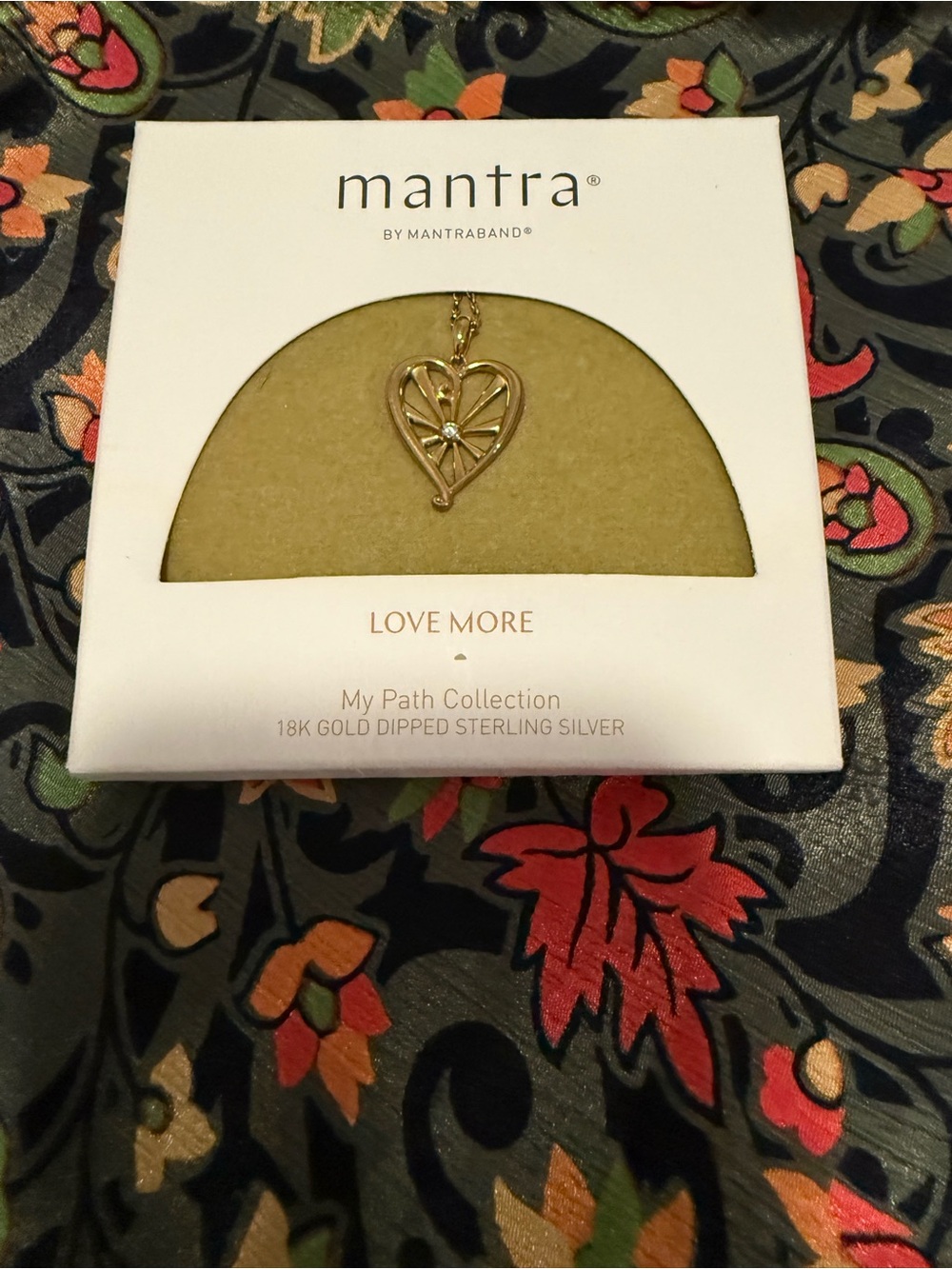 MantraBand Gold Heart ‘Love More’ Pendant Necklace - $30